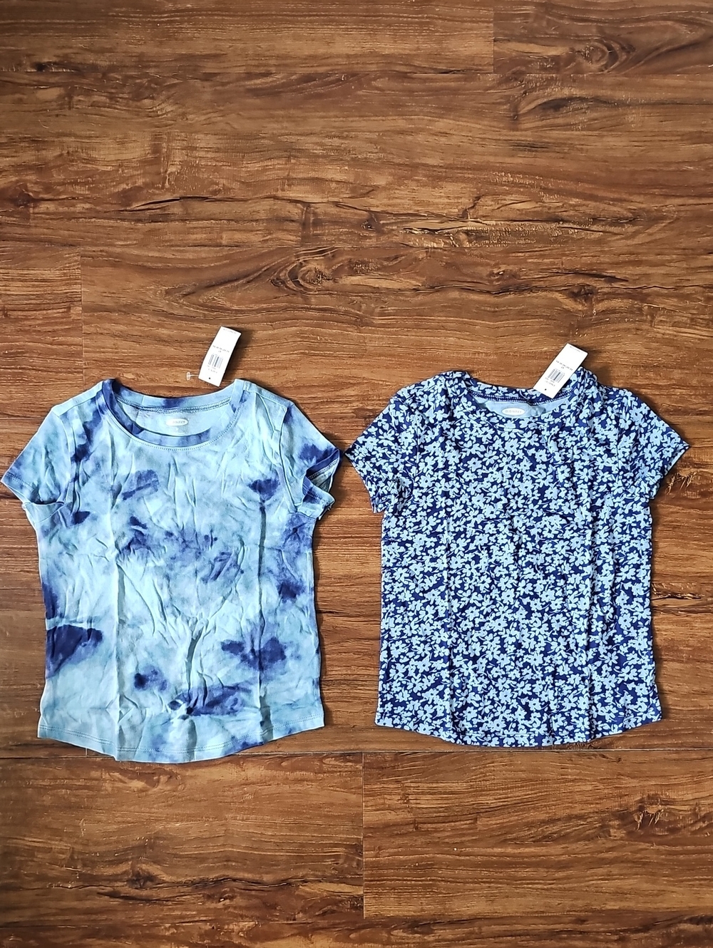Old Navy Blue Tye Dye And Floral Toddler Girl T Shirt Bundle Size 5T